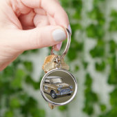 MiniCooper S1 goud Premium Sleutelhanger (Hand)