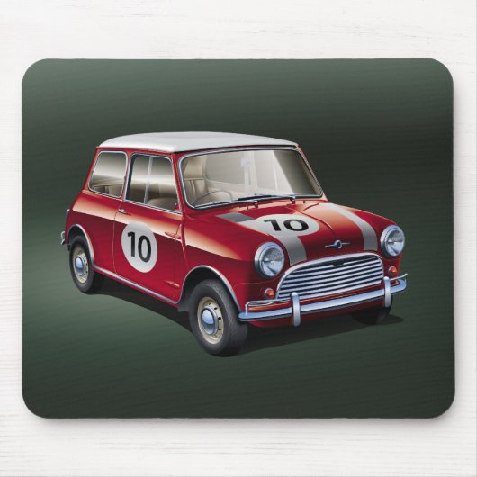 MiniCooper S1 Red Muismat (Voorkant)