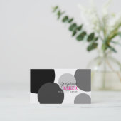 minieure kleur/zwart-witte stippen visitekaartje (Staand voorkant)