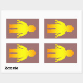 Minifig [Golden] door Customize My Minifig Rechthoekige Sticker (Vel)