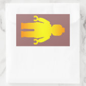 Minifig [Golden] door Customize My Minifig Rechthoekige Sticker (Tas)