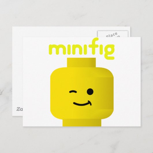 MINIFIG HOOFD BRIEFKAART (Voorkant / Achterkant)