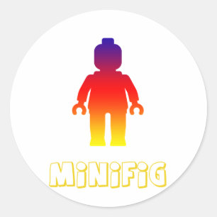Minifig [Rainbow 2] door Mijn Minifig aanpassen Ronde Sticker