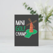 Minigolf Champ Putt Golfen Mini Golf Champion Briefkaart (Staand voorkant)