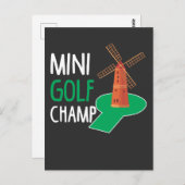 Minigolf Champ Putt Golfen Mini Golf Champion Briefkaart (Voorkant / Achterkant)