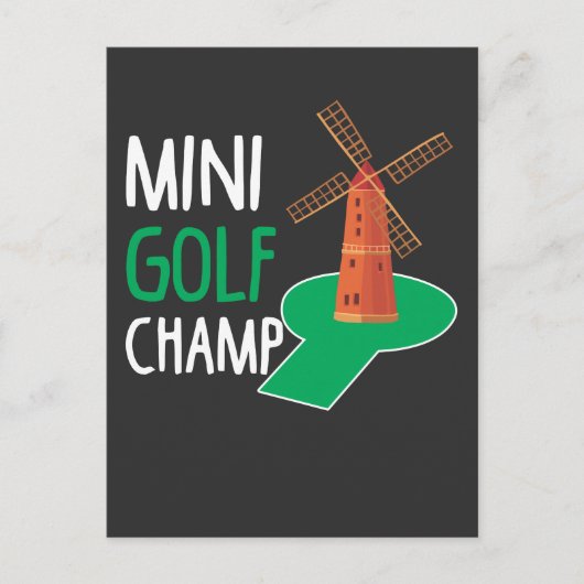 Minigolf Champ Putt Golfen Mini Golf Champion Briefkaart (Voorkant)