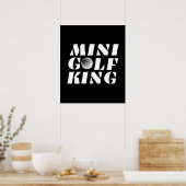 Minigolf King Minigolfer Champion Winner Poster (Keuken)