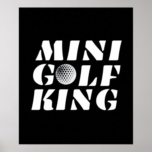 Minigolf King Minigolfer Champion Winner Poster (Voorkant)