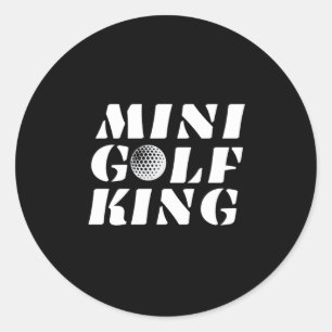 Minigolf King Minigolfer Champion Winner Ronde Sticker