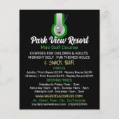 Minigolf Logo, Minigolfbaan Adverteren Flyer (Voorkant)