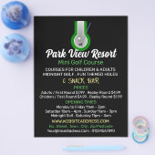 Minigolf Logo, Minigolfbaan Adverteren Flyer (Enkel)