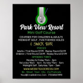 Minigolf Logo, Minigolfbaan Adverteren Poster (Voorkant)