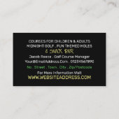 Minigolf Logo, Minigolfbaan Adverteren Visitekaartje (Achterkant)