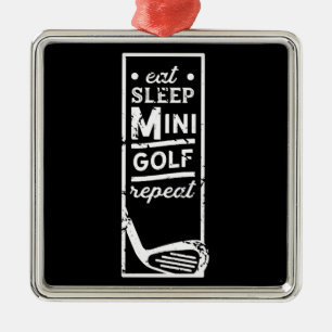 Minigolf Mini Golfing Mini Golfer Mini Golf Golfer Metalen Ornament