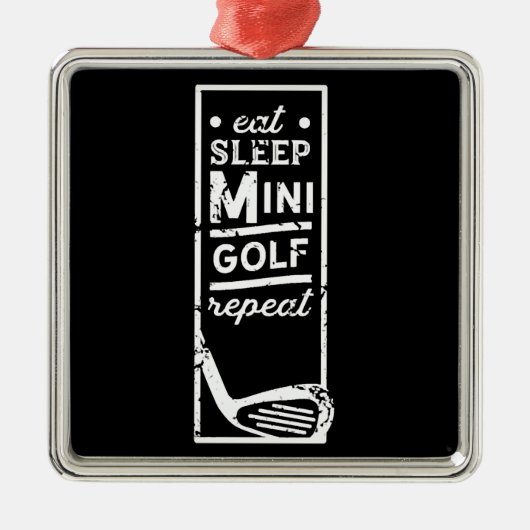 Minigolf Mini Golfing Mini Golfer Mini Golf Golfer Metalen Ornament (Voorkant)