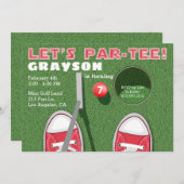 Minigolf Par-T-shirt Putt Putt Boy's Birthday Kaart (Voorkant / Achterkant)