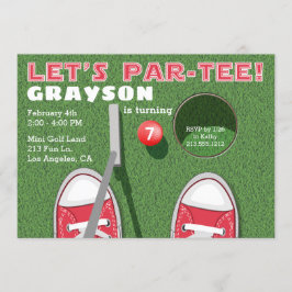 Minigolf Par-T-shirt Putt Putt Boy's Birthday Kaart