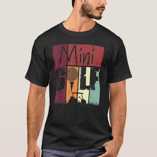Minigolf Vintage Mini Golf Golfing T-shirt (Voorkant)