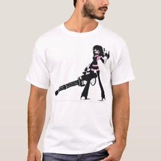 minigun manga chick t-shirt