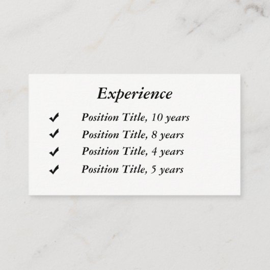 MinihervattingsVisitekaartje Visitekaartje (Achterkant)