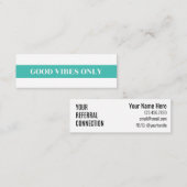 Minikaart "Alleen goede virussen" Mini Visitekaartje (Voorkant / Achterkant)