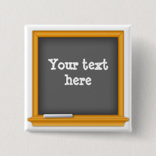minikrijtbord vierkante button 5,1 cm