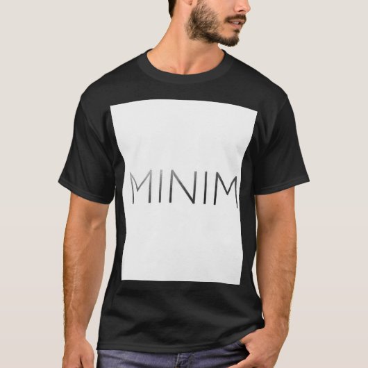MINIM Minimalistische typografie T-shirt (Voorkant)