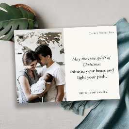 Minimaal 1 foto Black & White Christmas Spirit Feestdagenkaart