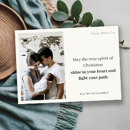 Minimaal 1 foto Black & White Christmas Spirit Feestdagenkaart