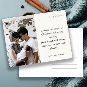 Minimaal 1 foto Black & White Christmas Spirit Feestdagenkaart