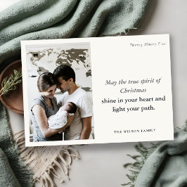 Minimaal 1 foto Black & White Christmas Spirit Feestdagenkaart