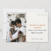 Minimaal 1 foto Navy Rust Dusky Christmas Spirit Feestdagenkaart (Voorkant)