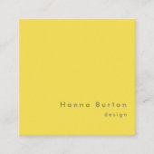 Minimaal 2021 lichtgevend geel vierkante visitekaartje (Voorkant)