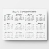Minimaal 2023-bureaublad met bedrijfsnaam Calendar Fotoplaat (voorkant)