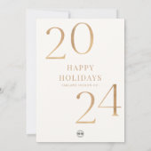 Minimaal 2024 Kalender Zakelijke Logo Vakantie Kaa Kaart (Achterkant)