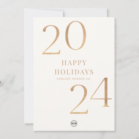 Minimaal 2024 Kalender Zakelijke Logo Vakantie Kaa Kaart (Achterkant)