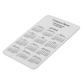 Minimaal 2025 Agenda Bedrijfsnaam Info op Grijs Magneet (Linkerzijde)