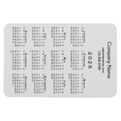 Minimaal 2025 Agenda Bedrijfsnaam Info op Grijs Magneet (Horizontaal)