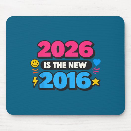 Minimaal 2026 Nieuw 2016 Internet Nostalgie Muismat (Voorkant)
