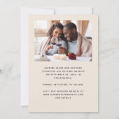 Minimaal 2-foto script beige save the date (Achterkant)