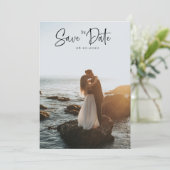 Minimaal 2 foto Sla de datum uitnodiging Kaart op (Staand voorkant)