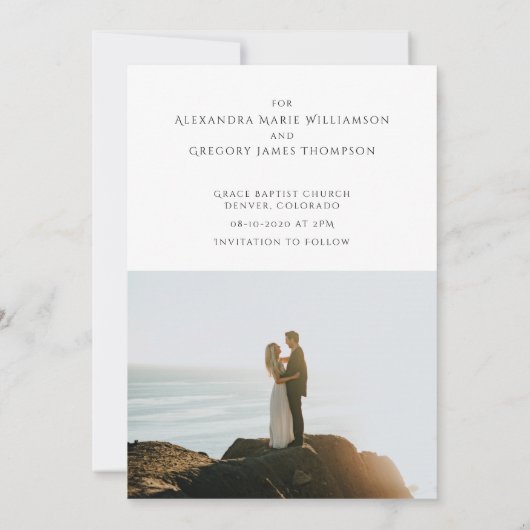 Minimaal 2 foto Sla de datum uitnodiging Kaart op (Achterkant)