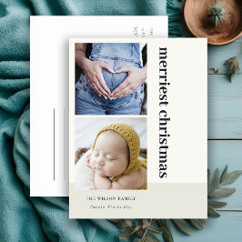 Minimaal 2 foto zwart, meest feestelijke kerst feestdagenkaart