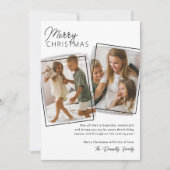 Minimaal 2 foto's Kerstmis Feestdagenkaart (Voorkant)