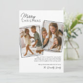 Minimaal 2 foto's Kerstmis Feestdagenkaart (Staand voorkant)