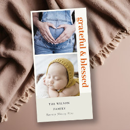 Minimaal 2 foto's van Rust Red Grateful & Blessed Feestdagenkaart