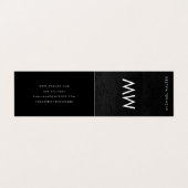 Minimaal 2 Letter Monogram Faux leder Visitekaartje (Buitenkant ongevouwen)