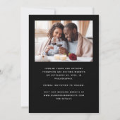 Minimaal 2-Photo Script Zwart Save The Date (Achterkant)