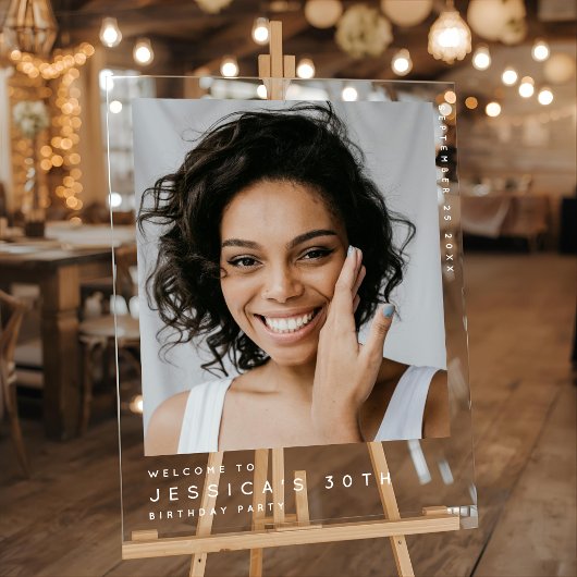 Minimaal 30e 30 verjaardagsfeest Foto welkom Acryl Bord