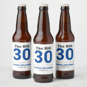 Minimaal 30ste verjaardagsfeestje bier etiket (Flessen)